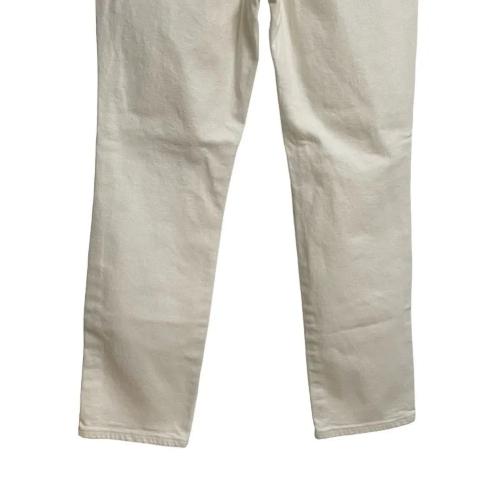 Madewell The Perfect Vintage Crop Jeans Women's 26 Off-White Knee-Rip Edition - Picture 13 of 16